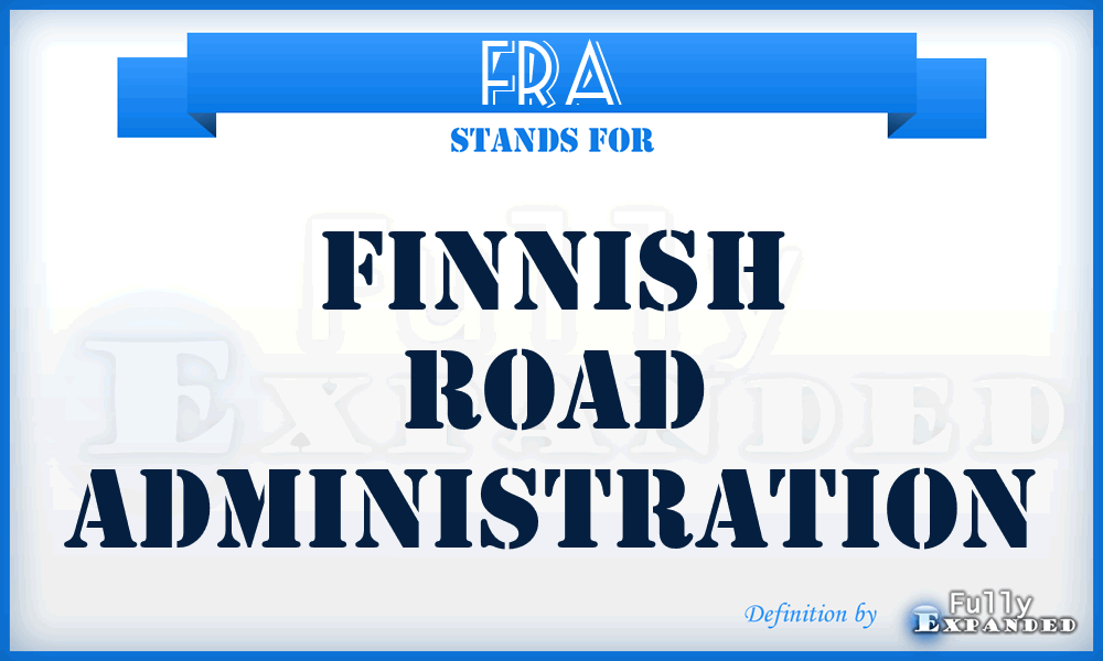 FRA - Finnish Road Administration