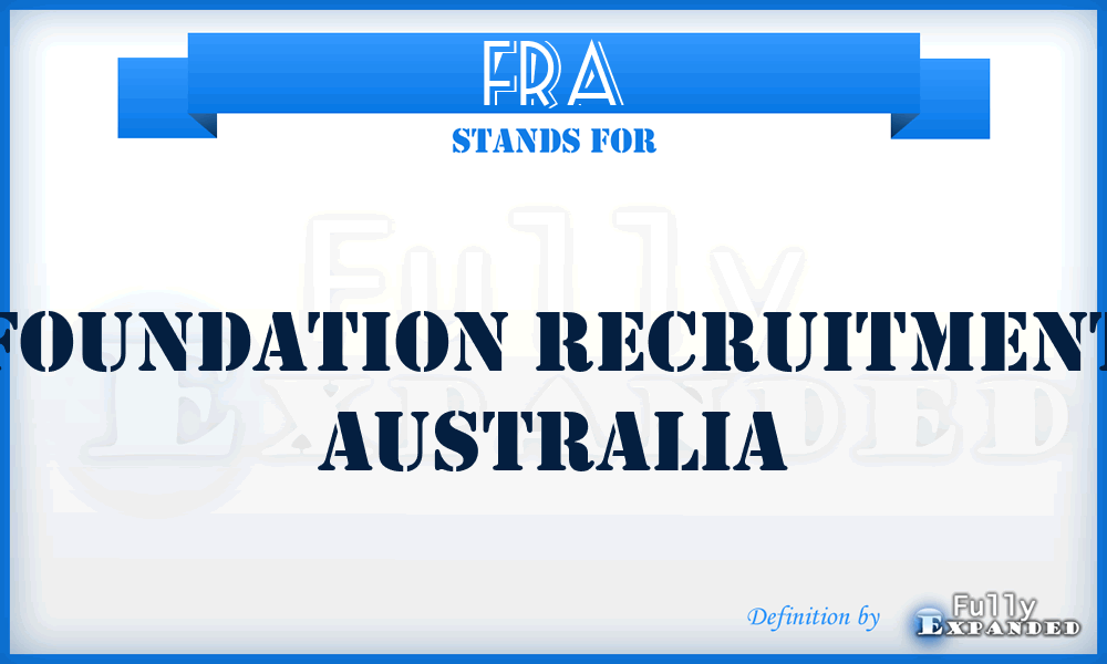 FRA - Foundation Recruitment Australia