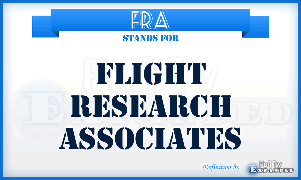 FRA - Flight Research Associates