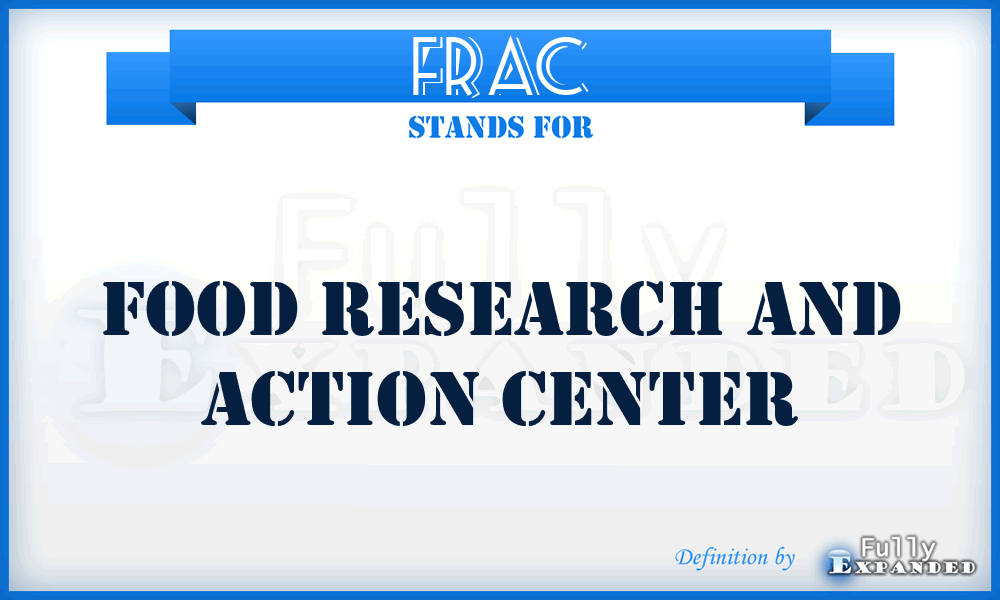 FRAC - Food Research and Action Center