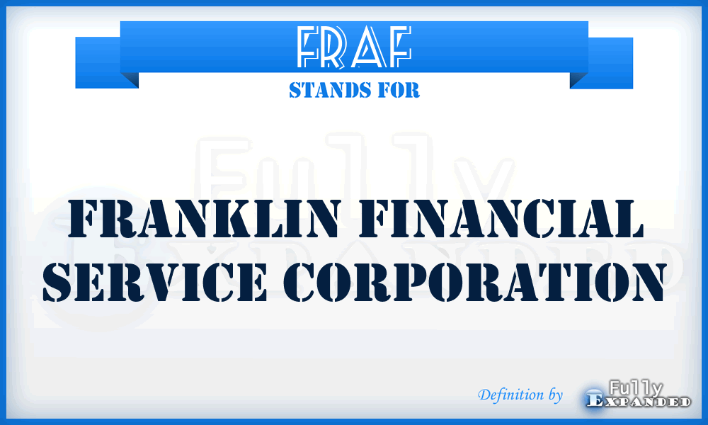 FRAF - Franklin Financial Service Corporation