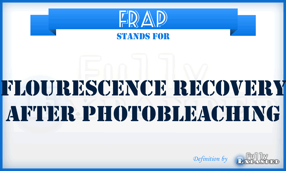 FRAP - Flourescence Recovery After Photobleaching
