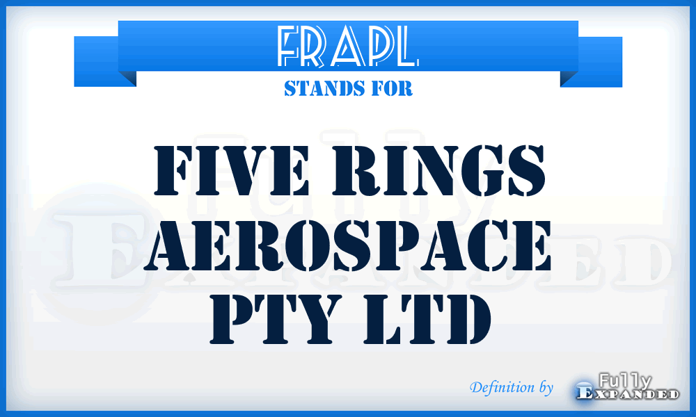 FRAPL - Five Rings Aerospace Pty Ltd