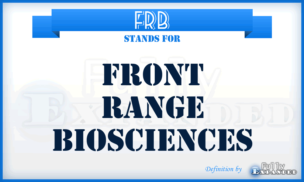 FRB - Front Range Biosciences