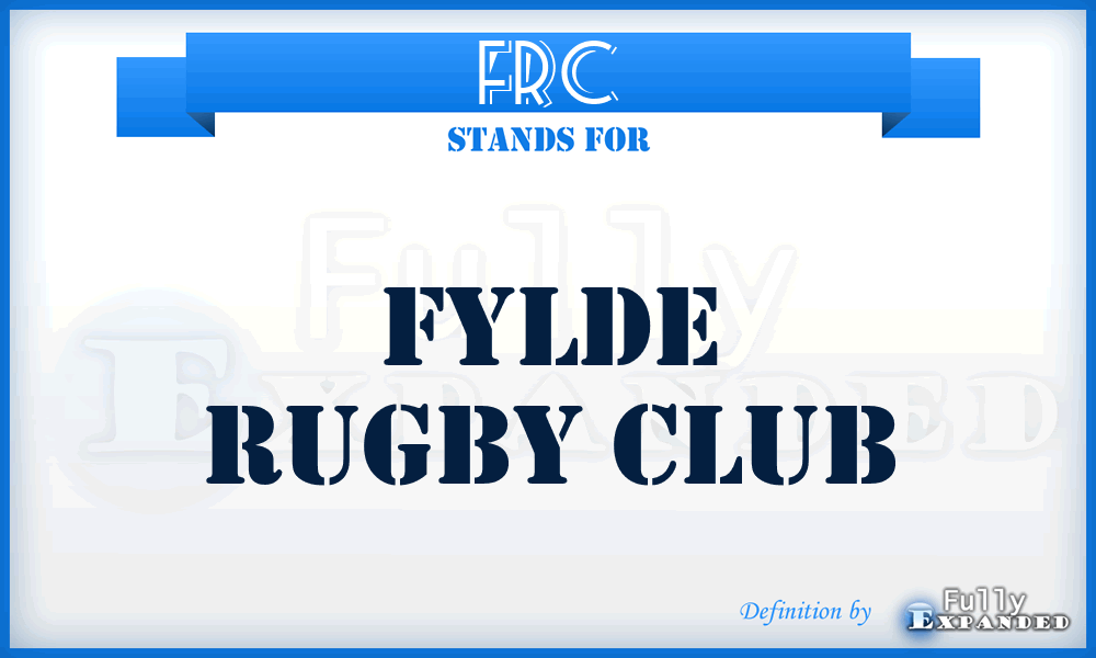 FRC - Fylde Rugby Club