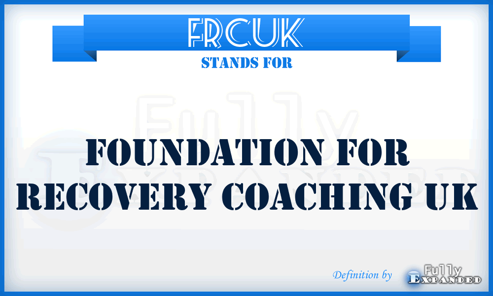 FRCUK - Foundation for Recovery Coaching UK