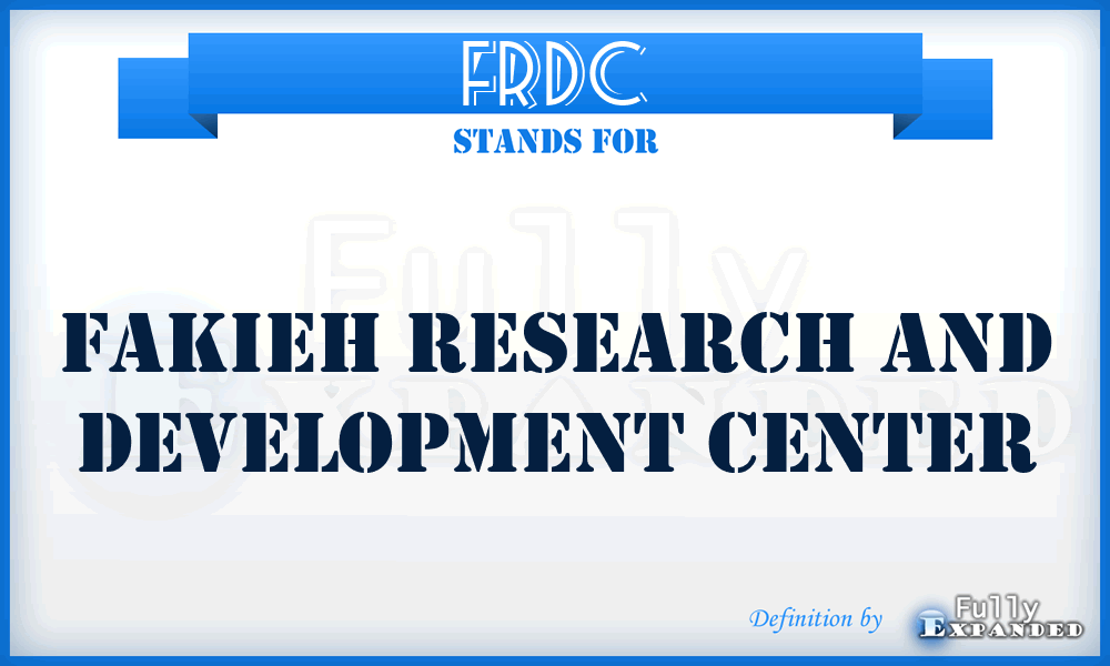 FRDC - Fakieh Research And Development Center