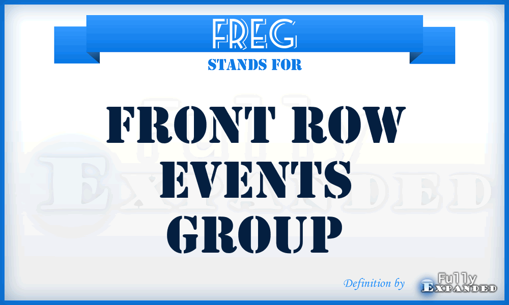 FREG - Front Row Events Group