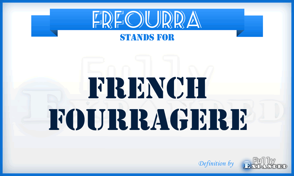 FRFOURRA - French Fourragere