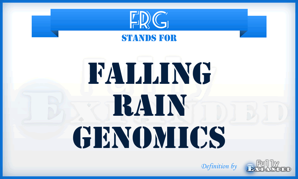 FRG - Falling Rain Genomics