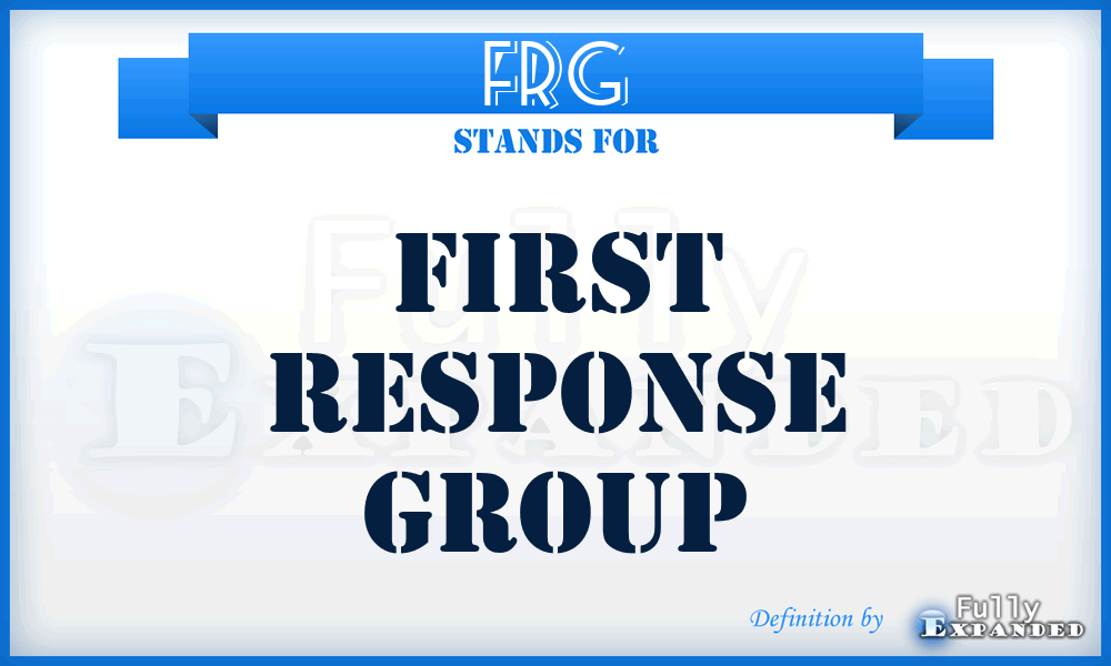 FRG - First Response Group