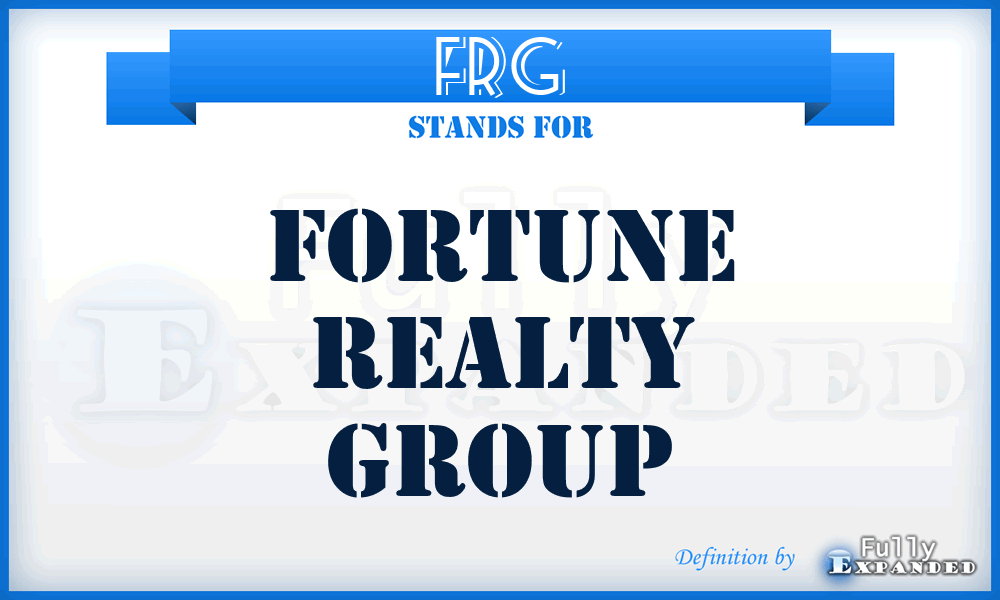 FRG - Fortune Realty Group