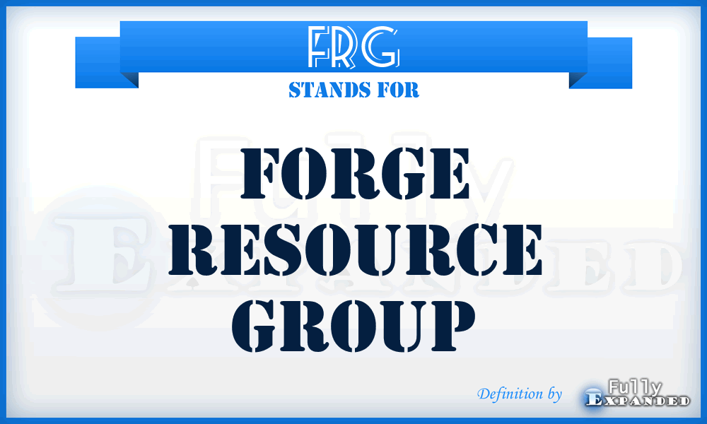 FRG - Forge Resource Group