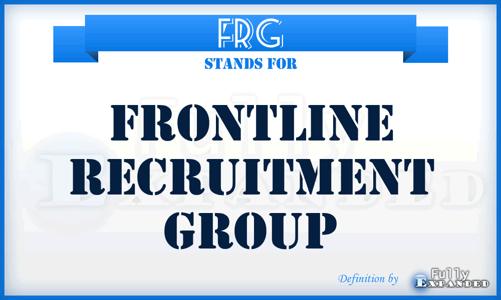 FRG - Frontline Recruitment Group