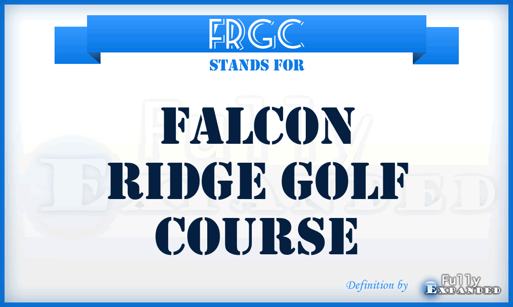 FRGC - Falcon Ridge Golf Course