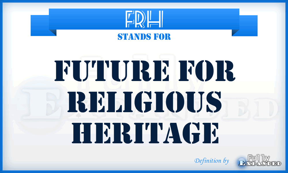 FRH - Future for Religious Heritage