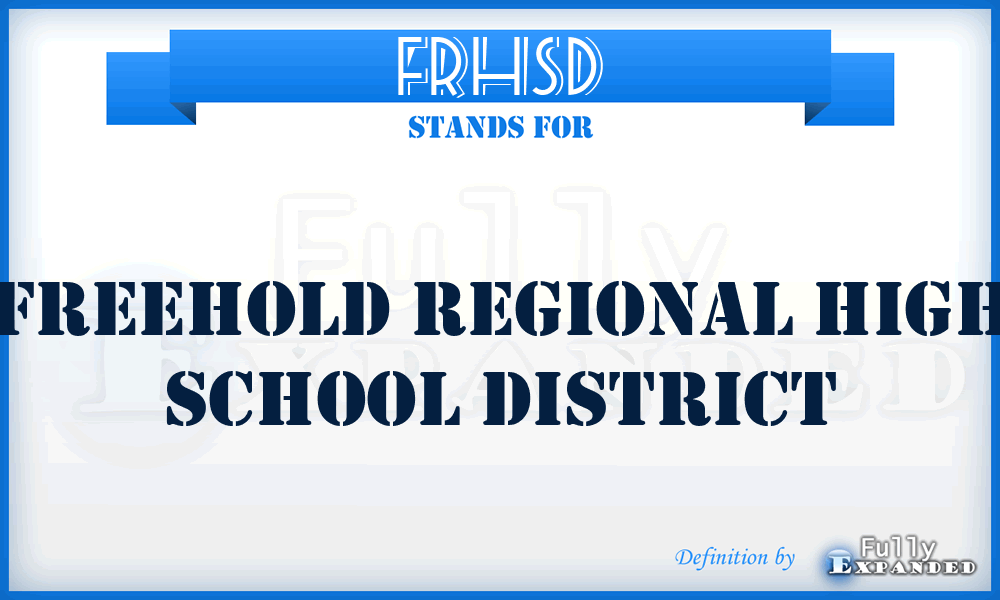 FRHSD - Freehold Regional High School District