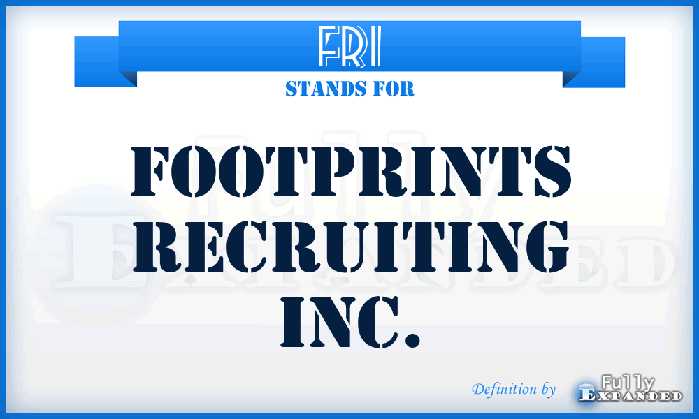 FRI - Footprints Recruiting Inc.