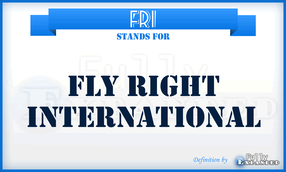 FRI - Fly Right International