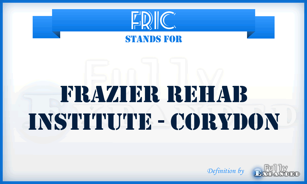 FRIC - Frazier Rehab Institute - Corydon