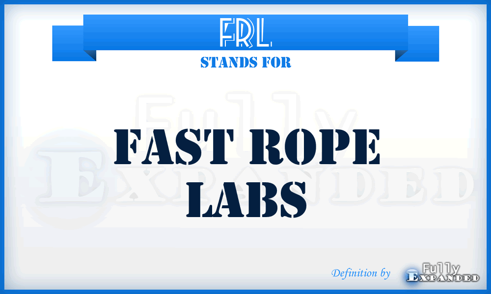 FRL - Fast Rope Labs