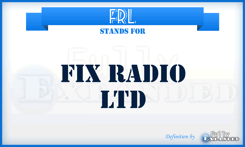 FRL - Fix Radio Ltd