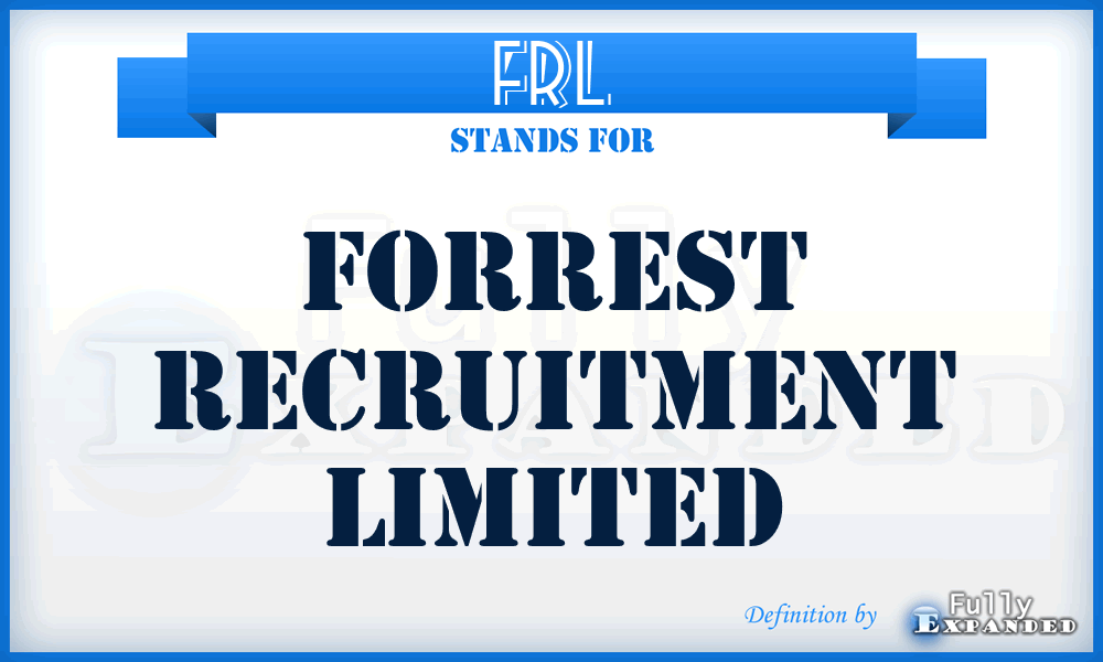 FRL - Forrest Recruitment Limited