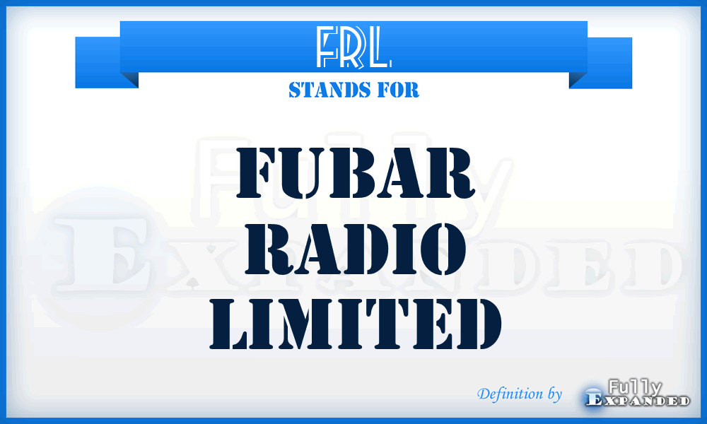 FRL - Fubar Radio Limited