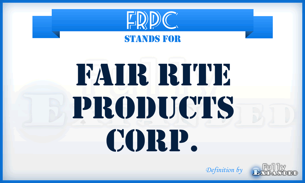 FRPC - Fair Rite Products Corp.