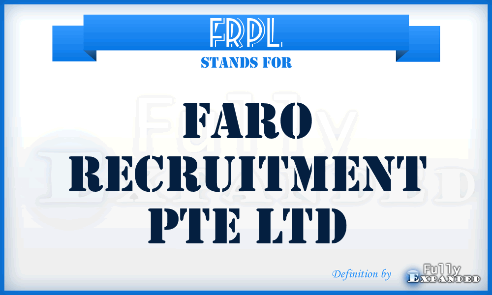 FRPL - Faro Recruitment Pte Ltd