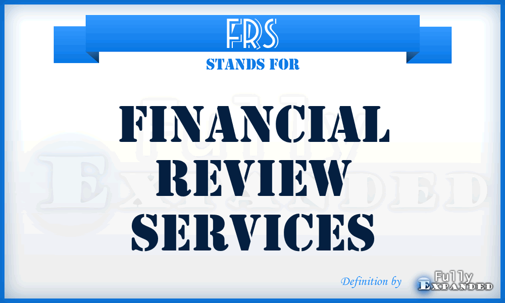 FRS - Financial Review Services