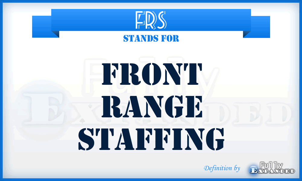 FRS - Front Range Staffing