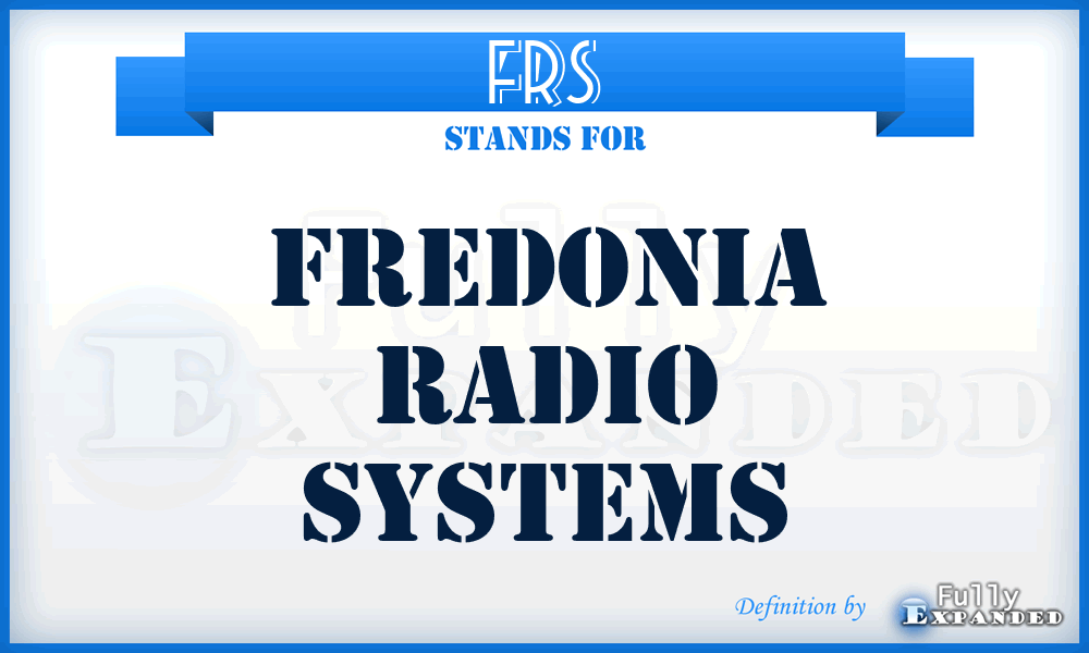 FRS - Fredonia Radio Systems