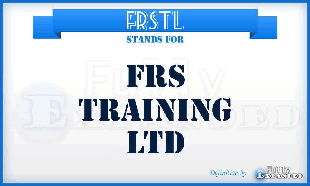 FRSTL - FRS Training Ltd