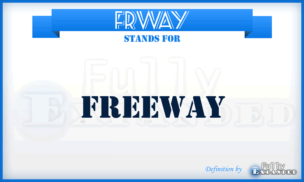 FRWAY - Freeway