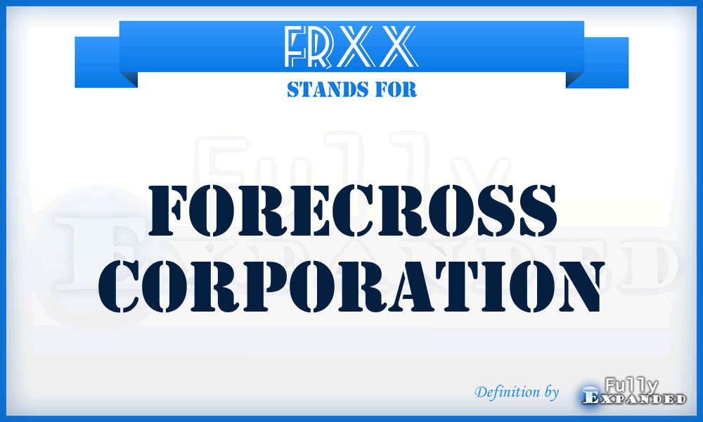 FRXX - ForeCross Corporation