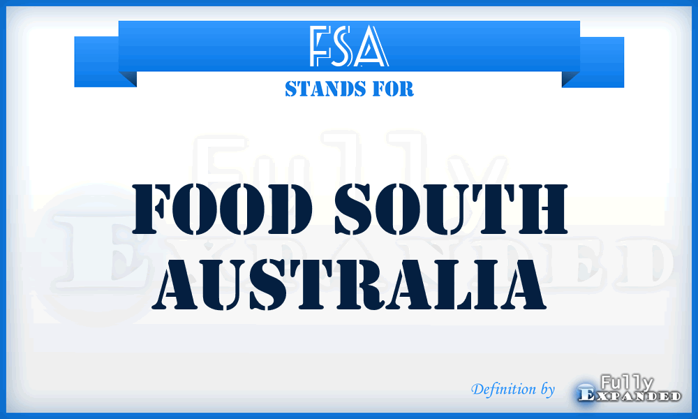 FSA - Food South Australia