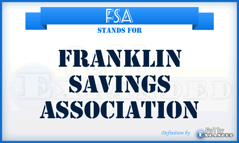 FSA - Franklin Savings Association