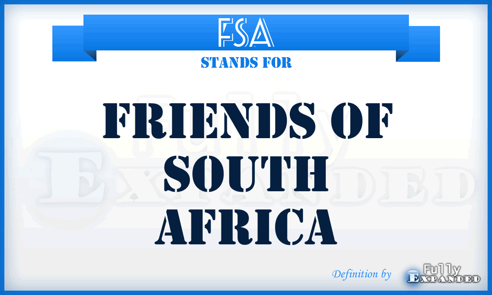 FSA - Friends of South Africa