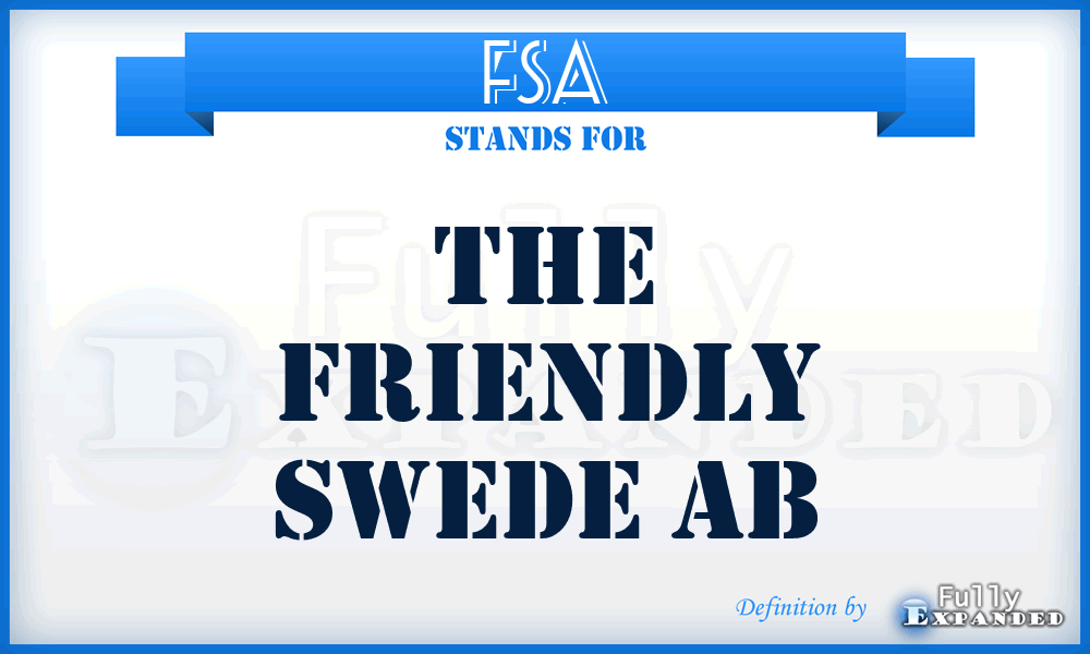 FSA - The Friendly Swede Ab