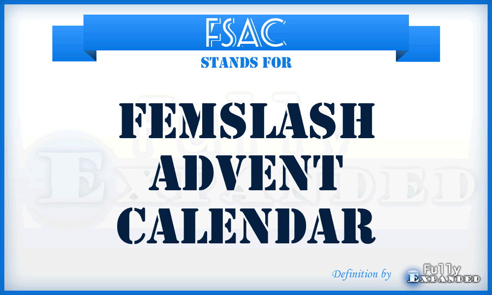 FSAC - FemSlash Advent Calendar