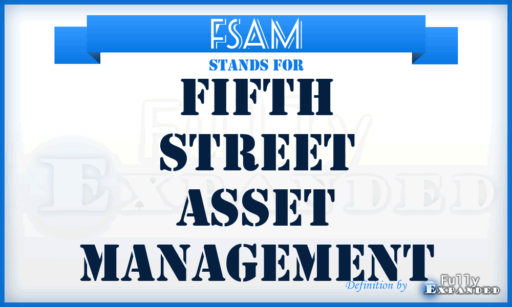 FSAM - Fifth Street Asset Management