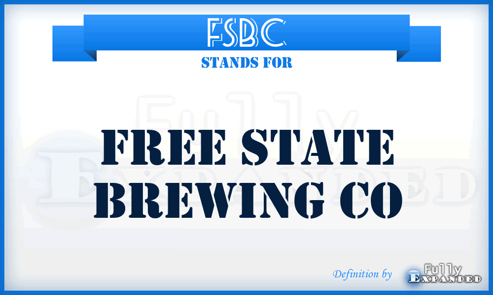 FSBC - Free State Brewing Co