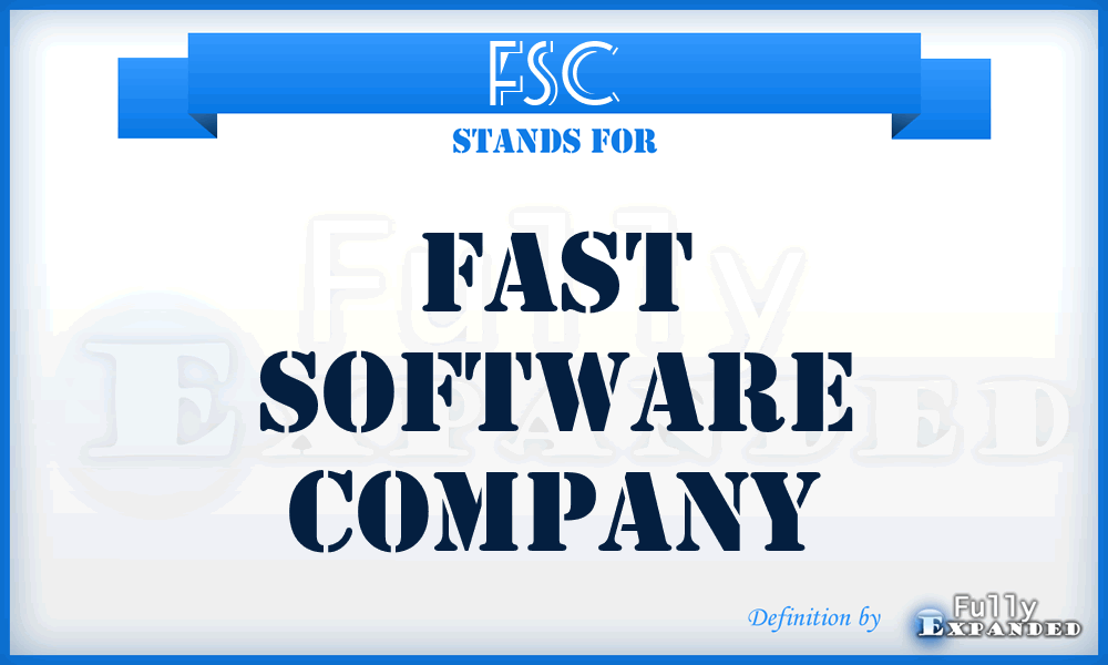 FSC - Fast Software Company