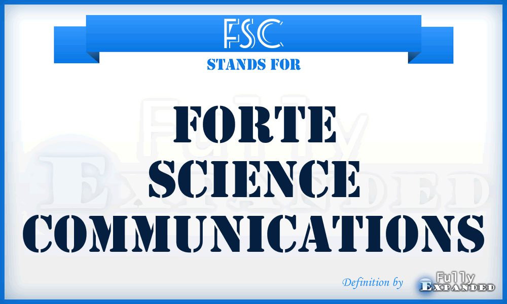 FSC - Forte Science Communications