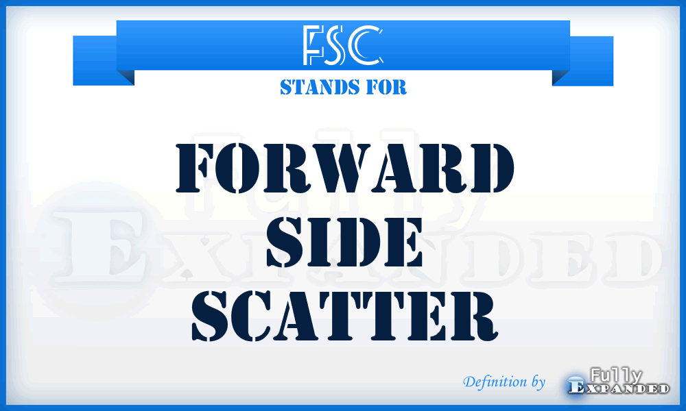 FSC - forward side scatter