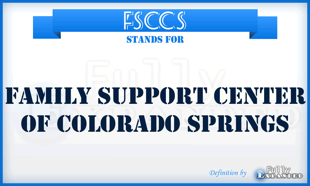 FSCCS - Family Support Center of Colorado Springs