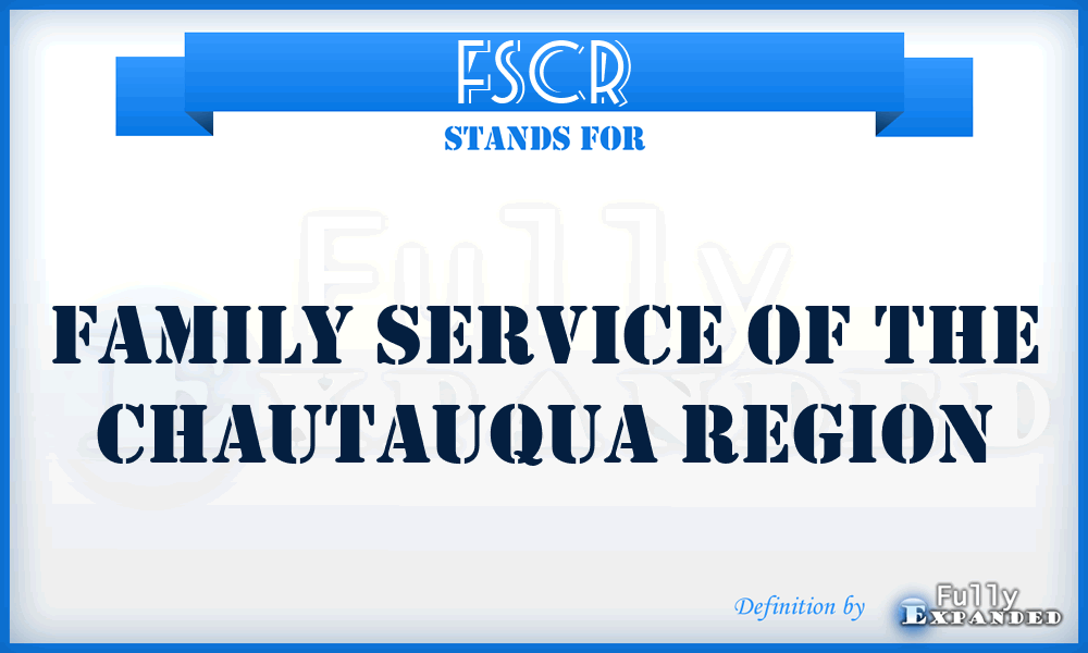 FSCR - Family Service of the Chautauqua Region