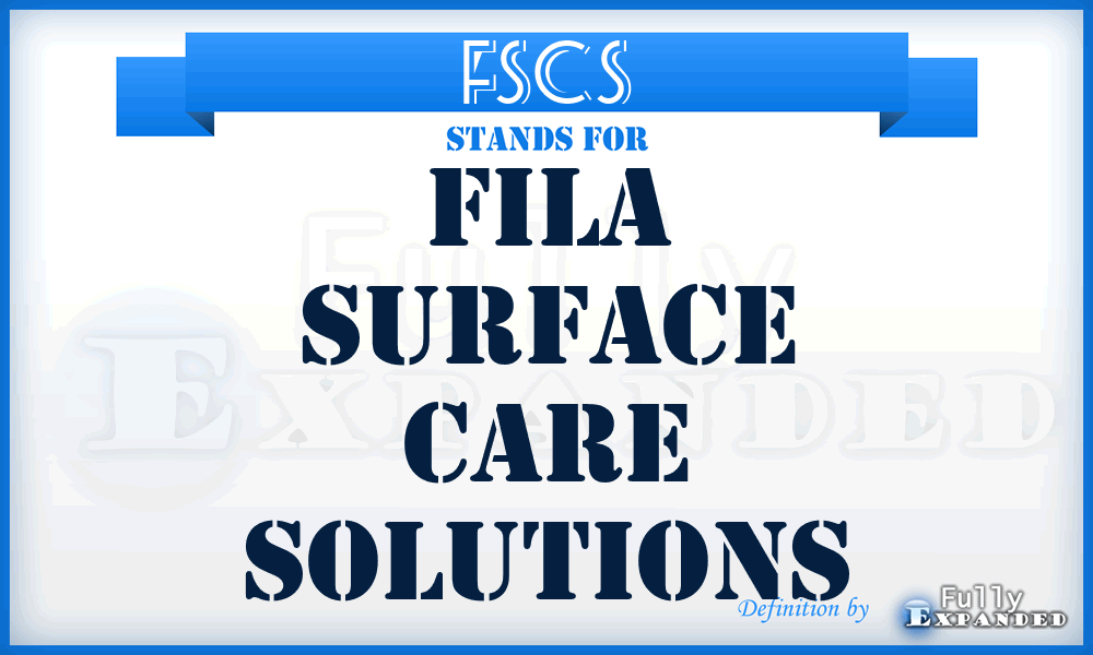FSCS - Fila Surface Care Solutions