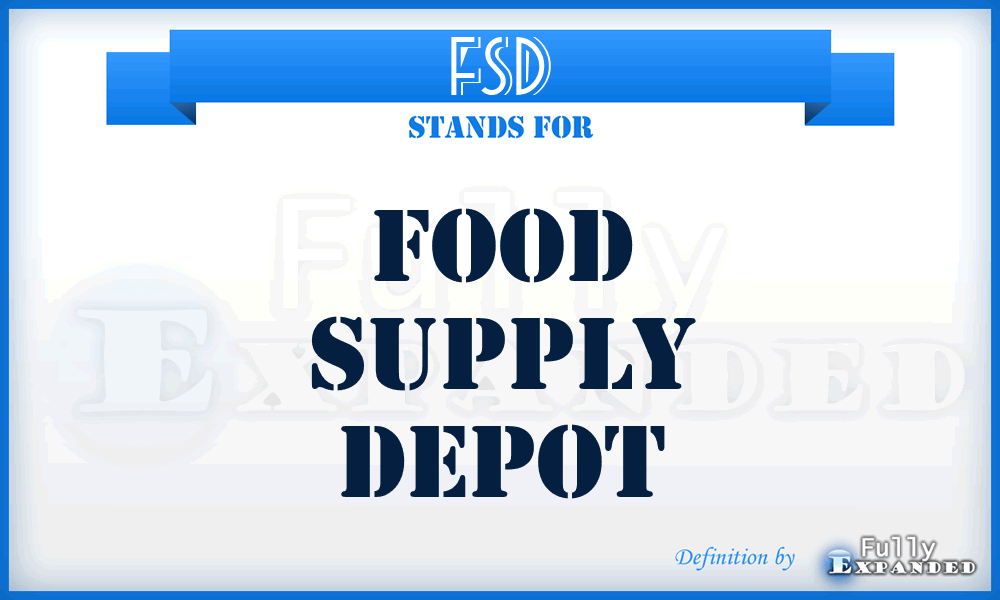 FSD - Food Supply Depot